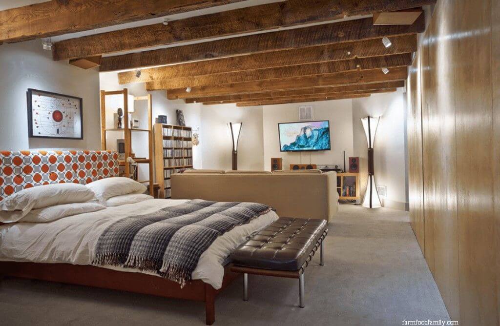 1 farmfoodfamily.com unfinished basement bedroom ideas exposed beams