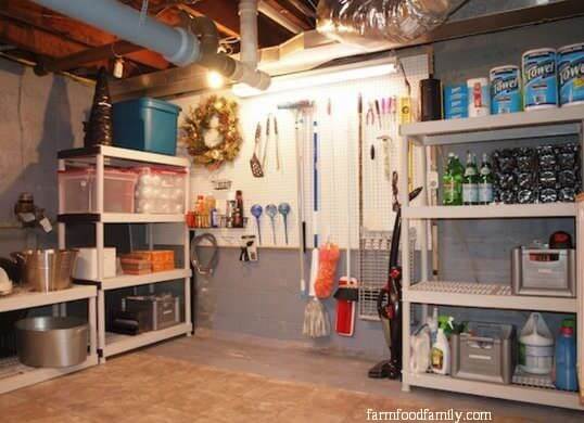 12 farmfoodfamily.com unfinished basement storage ideas conventional decluttering