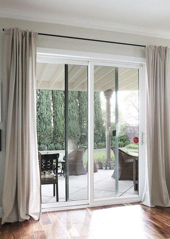 Patio Door Curtain Ideas Designs, 3 Panel Sliding Patio Door Curtains