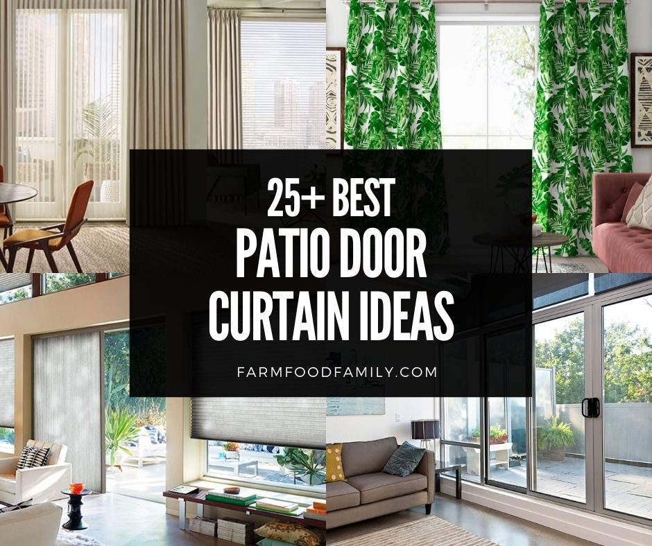 Patio Door Curtain Ideas Designs, Window Treatments For Sliding Doors With Side Windows And