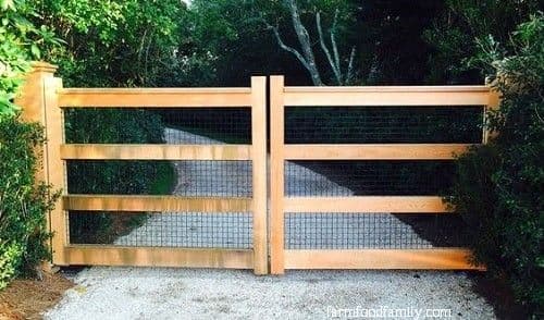 1 wood wire driveway gate ideas