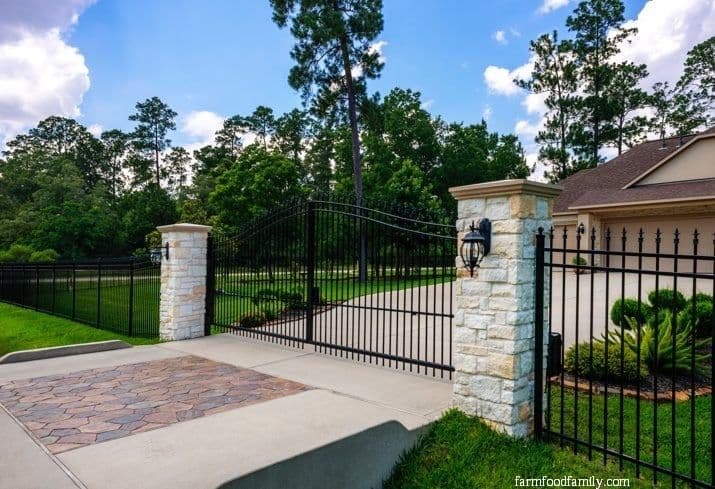 20 iron folding driveway gate fence ideas