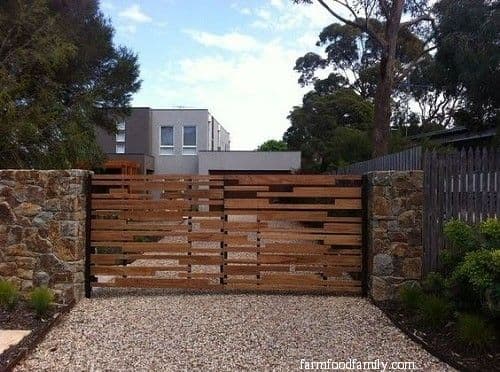 9 mid century wooden driveway gate ideas