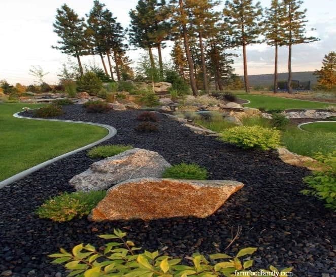 1 landscaping ideas with mulch and rocks