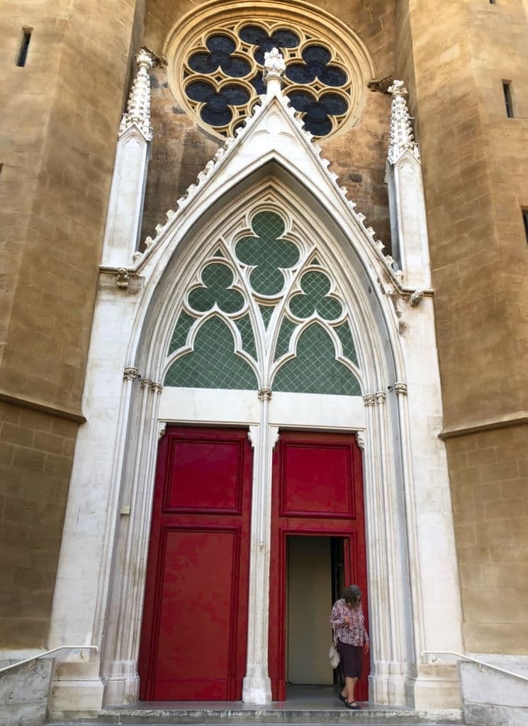red front door in medival ages