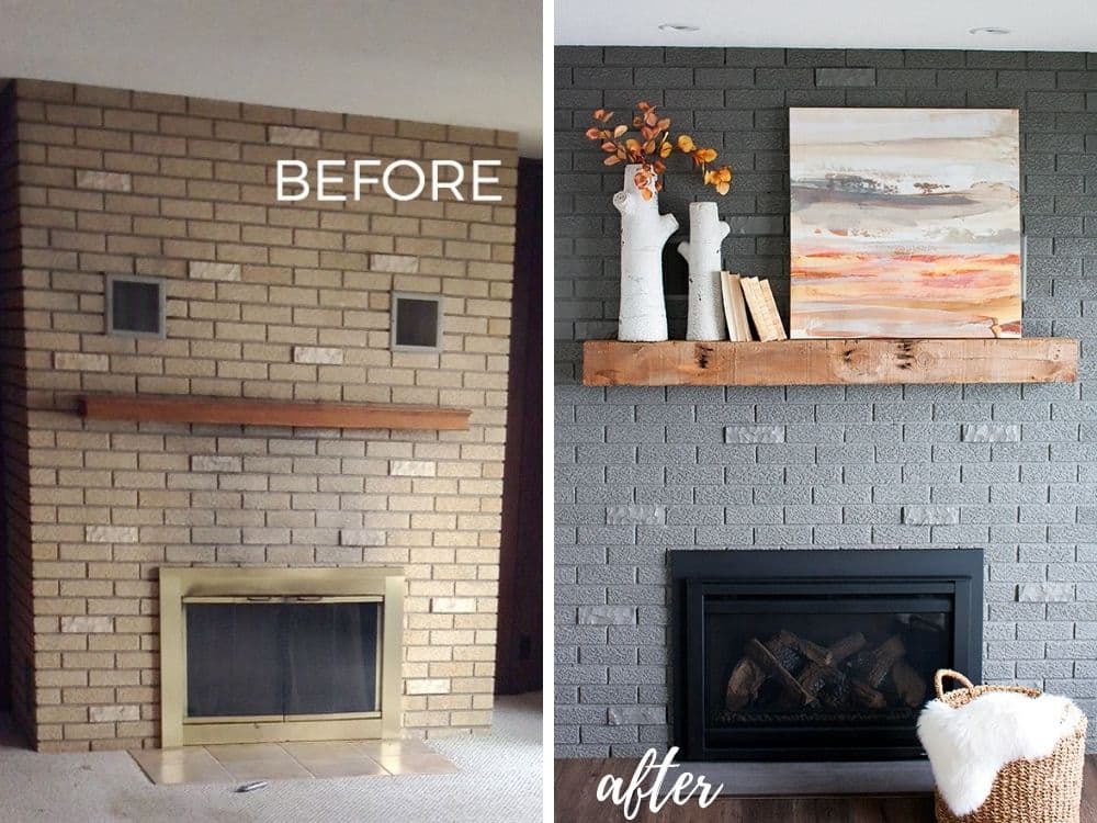 15 painted brick fireplace ideas
