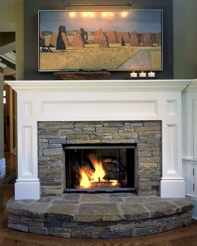 Stone Fireplace Ideas And Designs, How To Paint A Concrete Fireplace Hearthstone