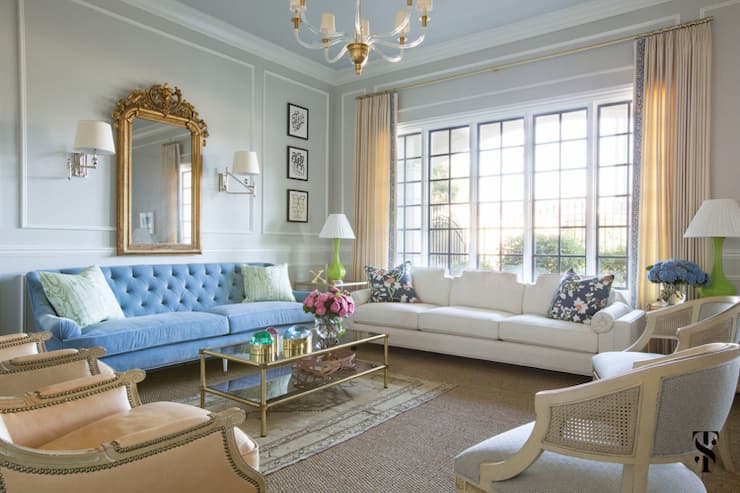 22 blue couch living room ideas