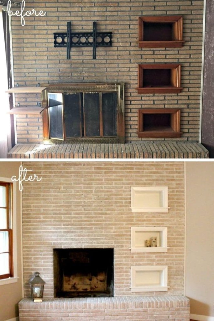 22 painted brick fireplace ideas