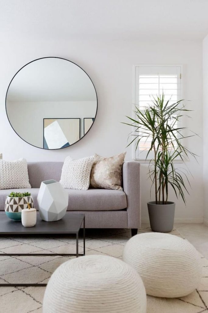 Awesome Over The Sofa Wall Decor Ideas, Over The Sofa Mirror Ideas