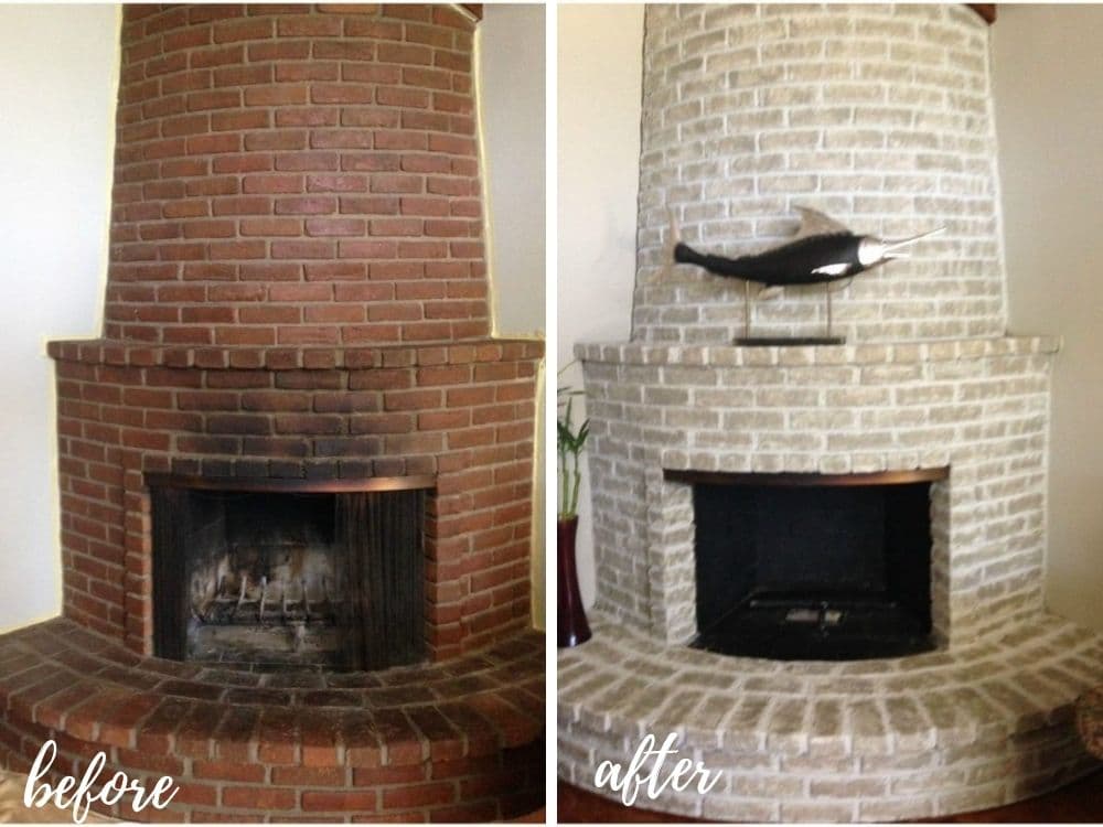 27 painted brick fireplace ideas