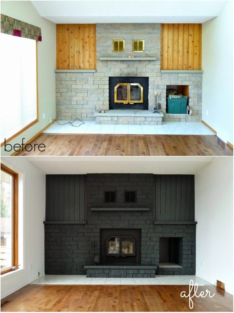 28 painted brick fireplace ideas