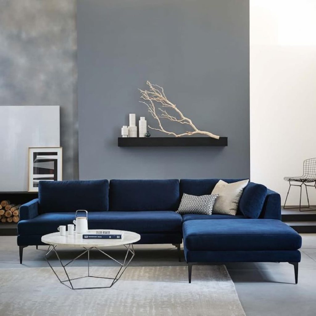 30 blue couch living room ideas