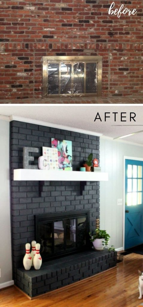 30 painted brick fireplace ideas