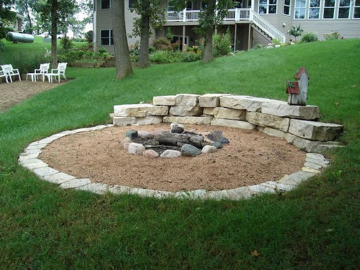 Diy Backyard Fire Pit Ideas, Play Sand Around Fire Pit