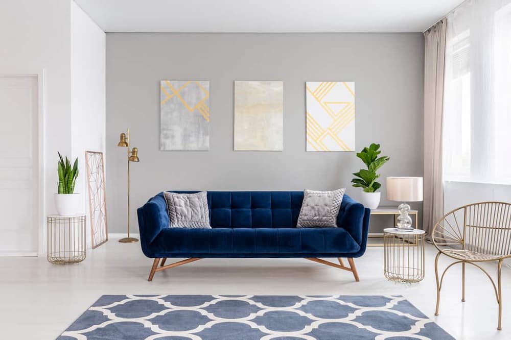 34 blue couch living room ideas