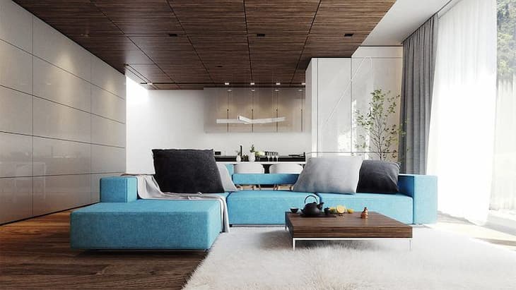 36 blue couch living room ideas