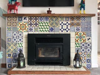 53 Best Fireplace Tile Ideas And, Spanish Tile Fireplace Designs