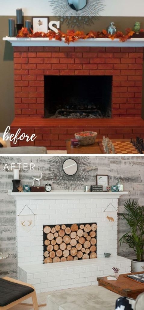 7 painted brick fireplace ideas
