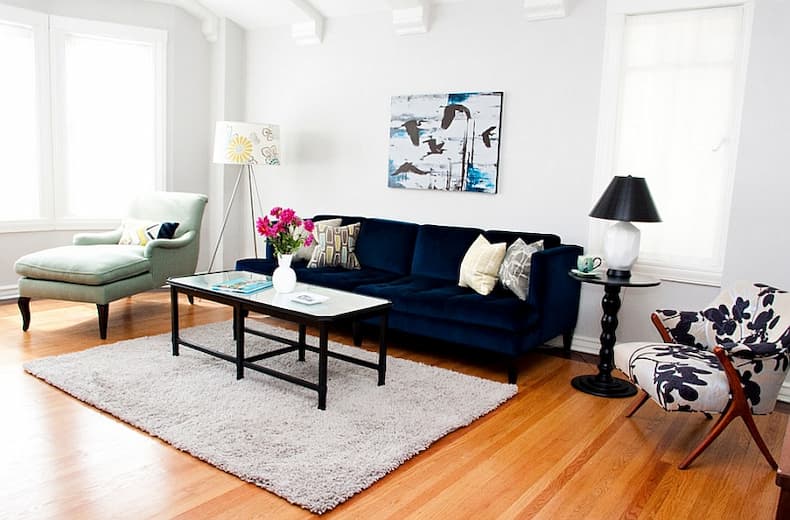 8 blue couch living room ideas