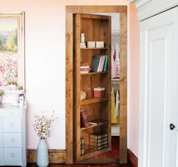 bookcase closet door