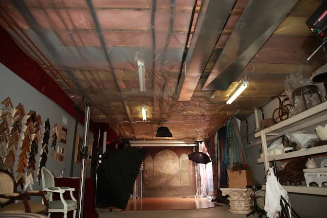 fabric basement ceiling 3