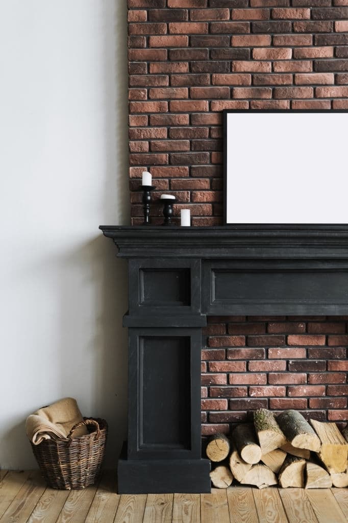 how to paint brick fireplace