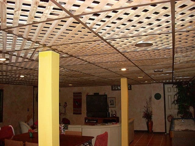 lattice basement ceiling