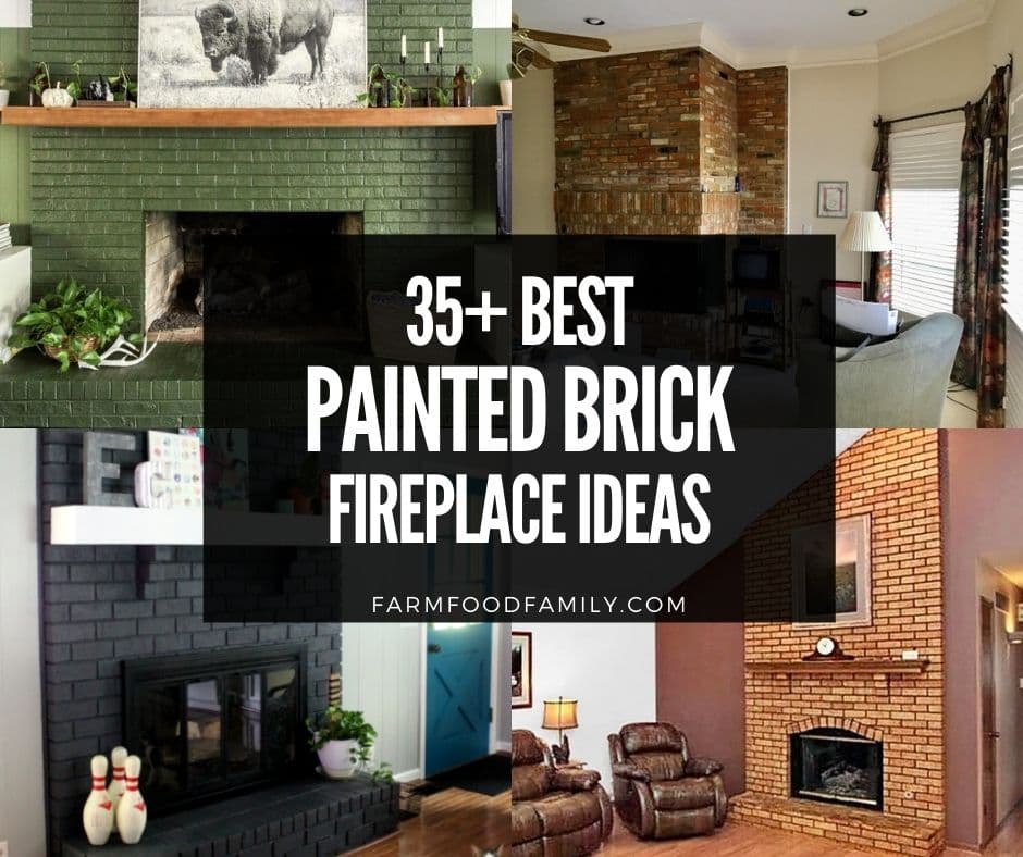Painted Brick Fireplace Makeover Ideas, Best Paint For Brick Fireplace Surround