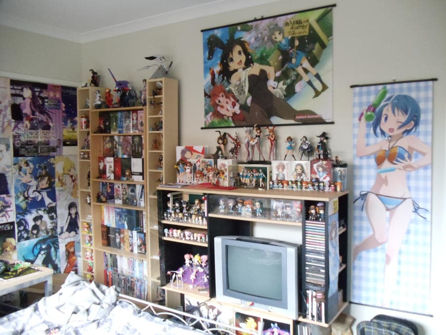 anime collection bedroom