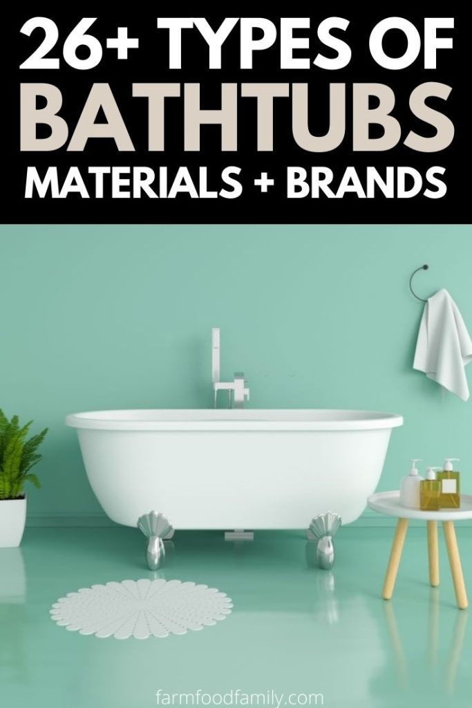 different types of bathtubs materials styles