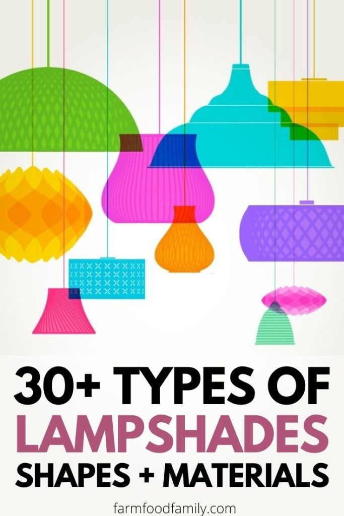 different types of lamp shades materials