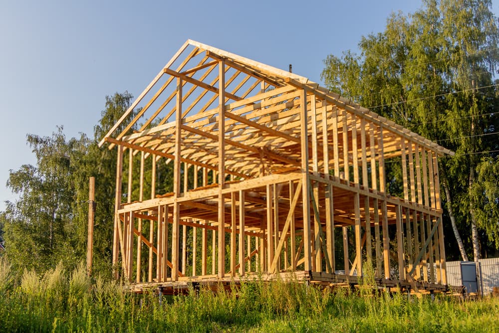 stick built home framework