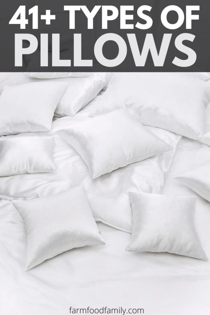 different types of pillows with pictures