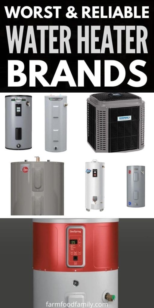 worst reliable water heater brands