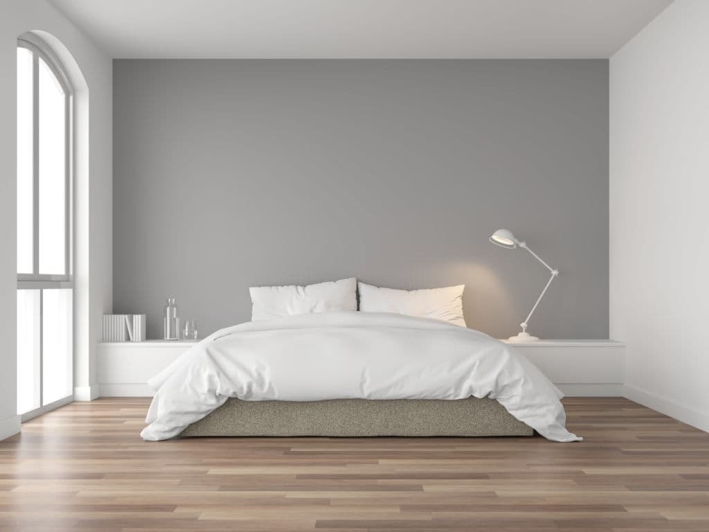 1 light brown floors with gray wall