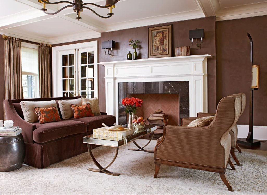 13 brown wall colors go with dark brown furniture