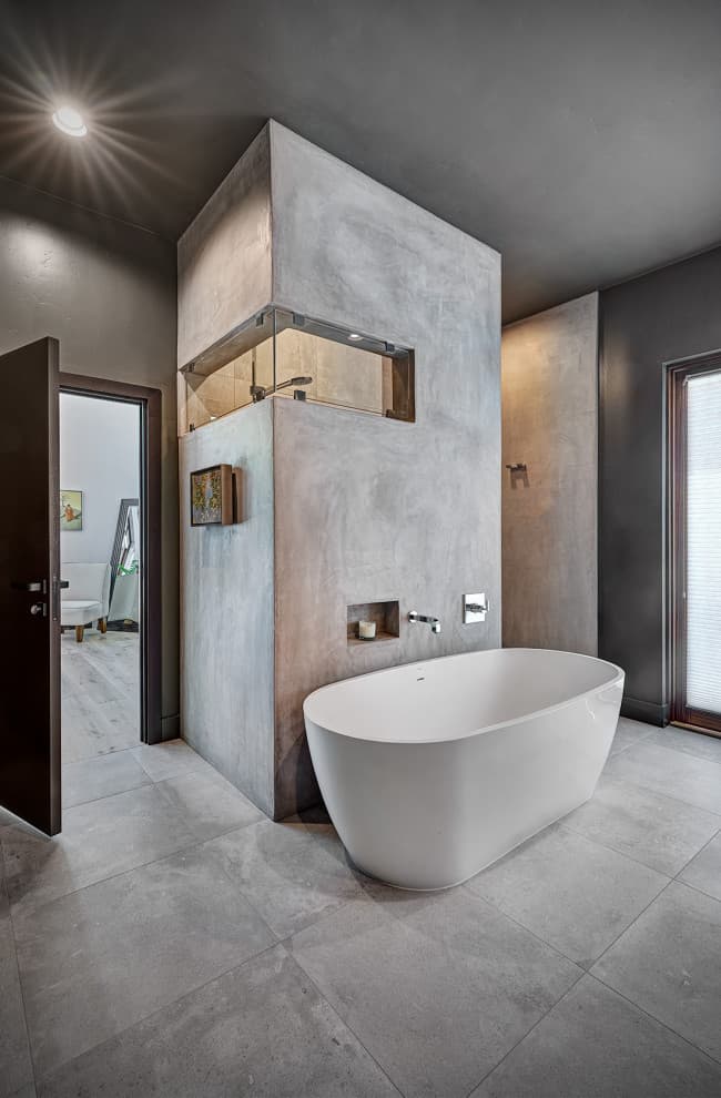 13 what color walls go with gray tile bathroom 1