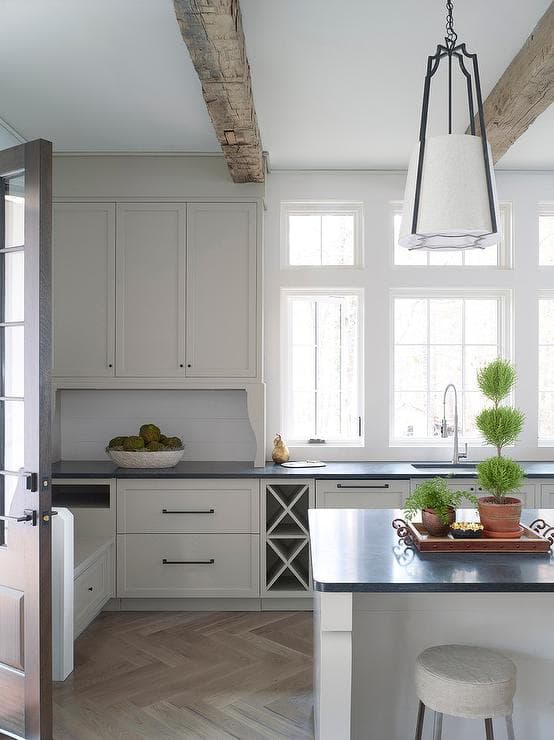 14 off white kitchen cabinet goes with gray floors