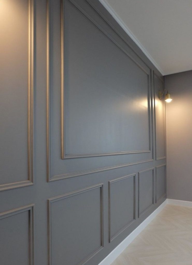16 gold trim goes with gray walls