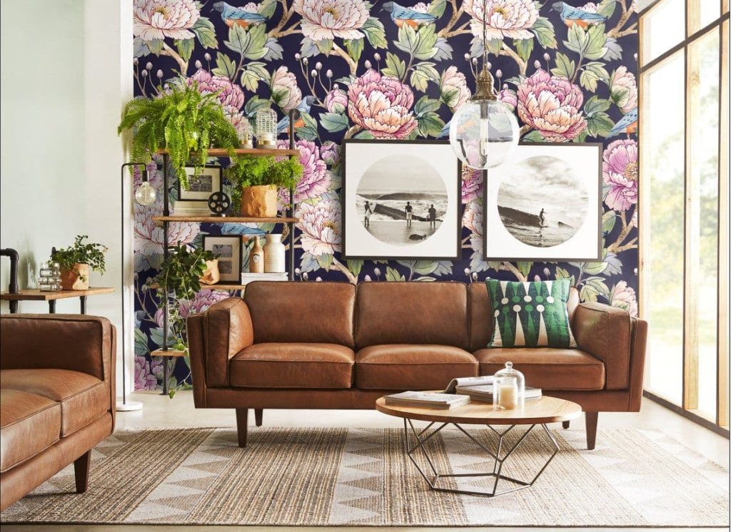 17 floral wall colors go with dark brown furniture