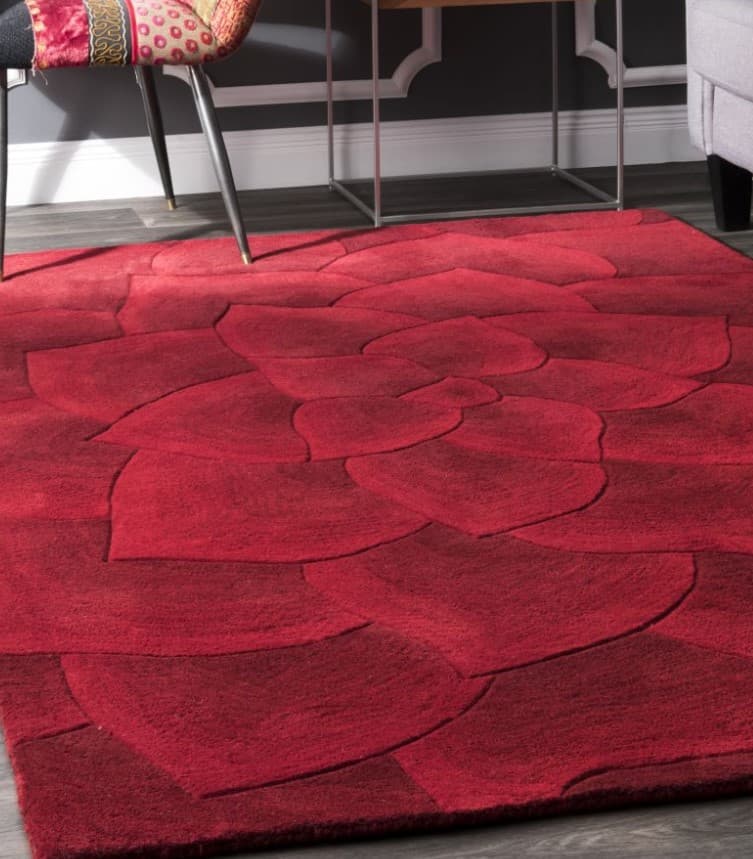 17 red rug for dark wood floors