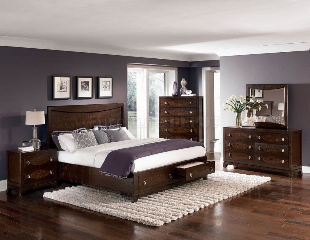 18 purple wall colors go with dark brown furniture