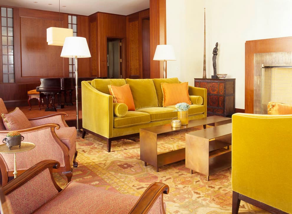 18 yellow orange furniture colors goes with dark wood floors