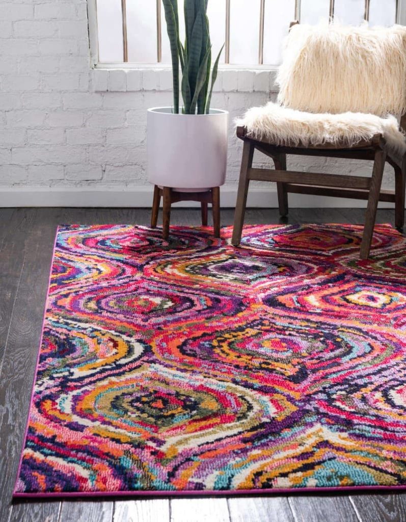19 multi colored rug for dark wood floors