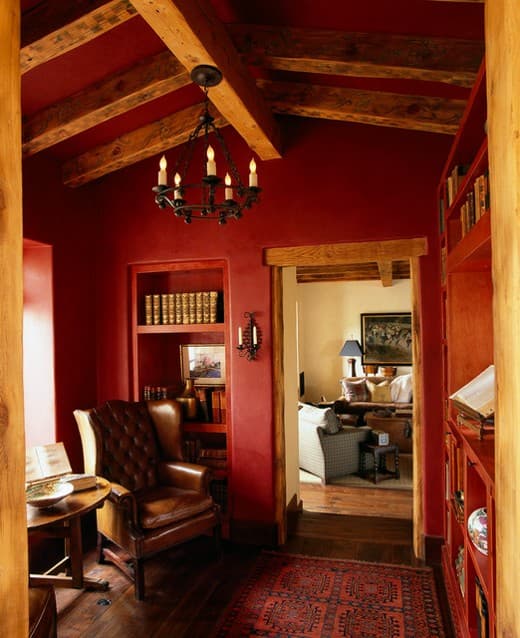 2 red wall colors go with dark brown furniture