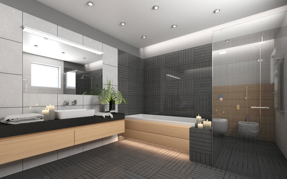 24 black brown color walls go with gray tile bathroom 2