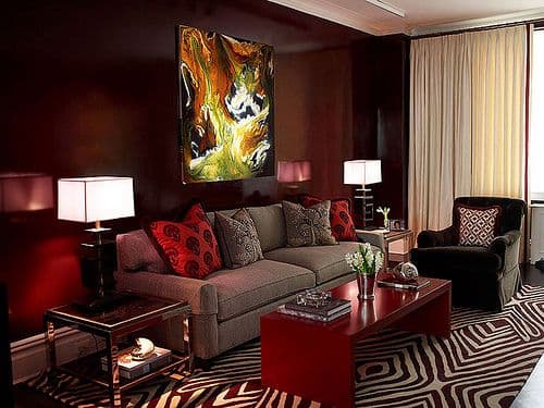 25 maroon wall colors go with dark brown furniture