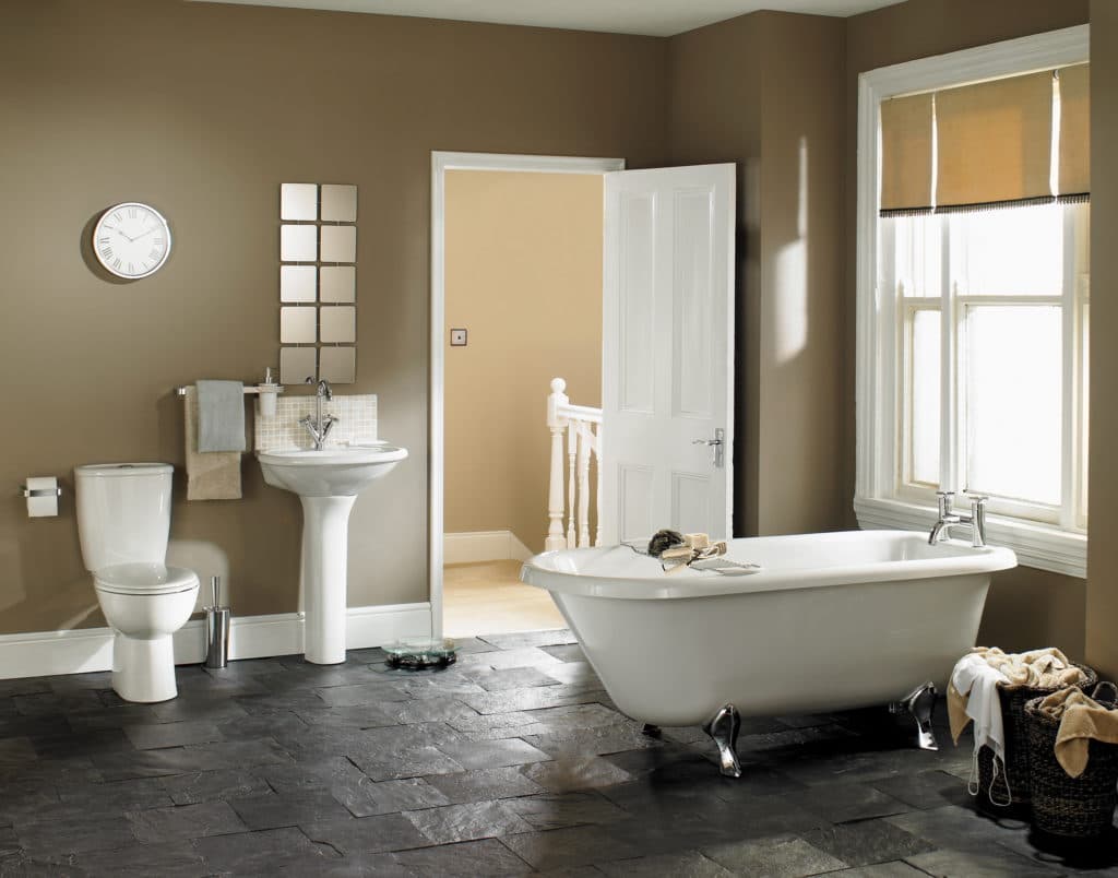 3 what color walls go with gray tile bathroom