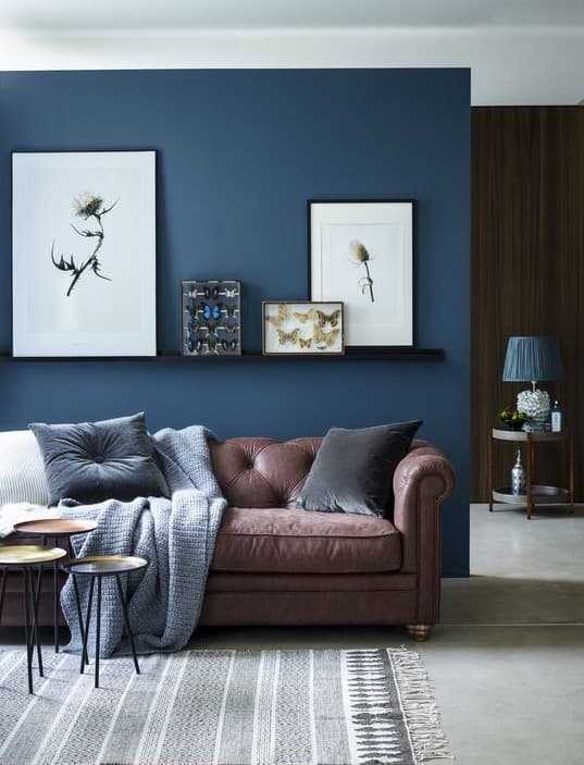 4 blue wall colors go with dark brown furniture